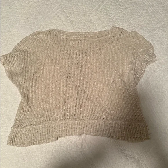 Women's Beige tee with Button Detail - Picture 3 of 5